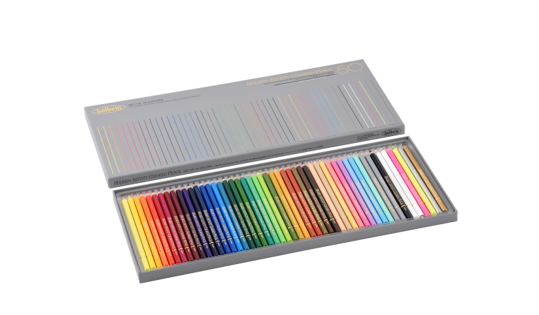 Coffret de 50 crayons de couleur Holbein pour artistes