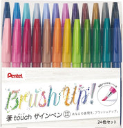 Pentel Brush Up Touch Sign Pen (24 piece set)