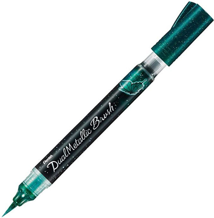 Pentel Dual Metallic Brush Pen — Green