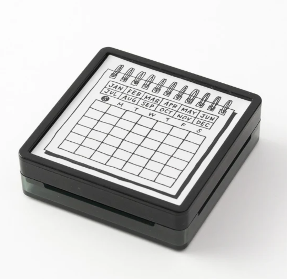 Midori Monthly Calendar Pre-Inked Stamp