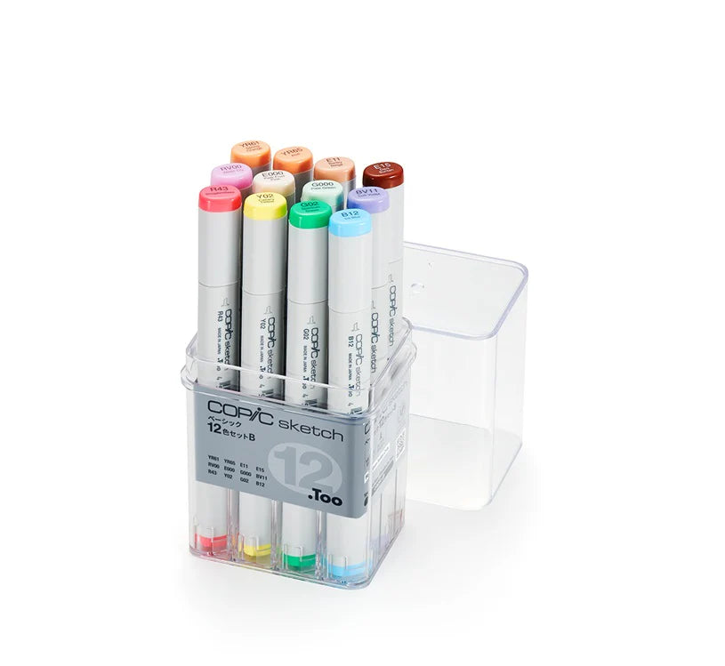 Copic Sketch Markers — 12 piece set (Set B)