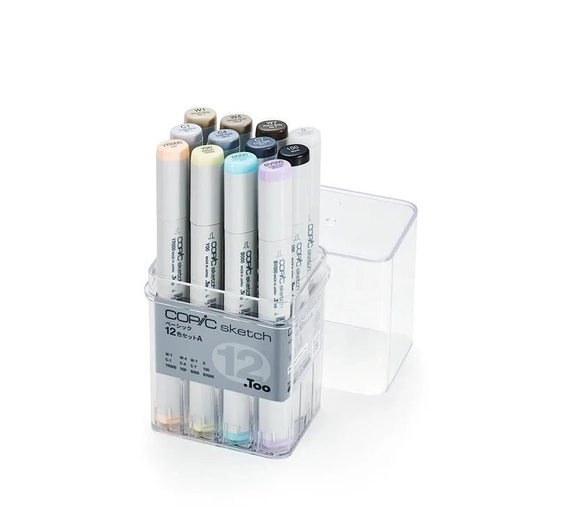 Copic Sketch Markers — 12 piece set (Set A)