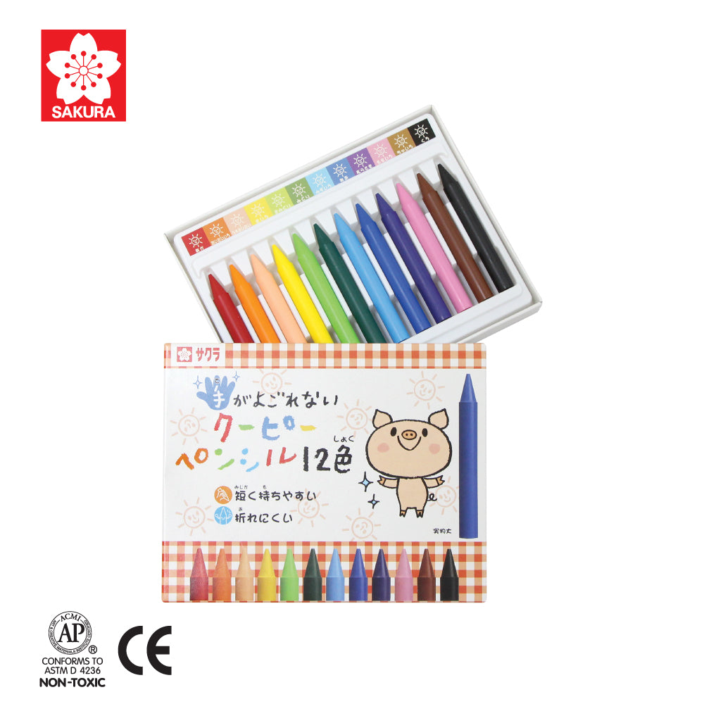 Sakura Cray-Pas 12-Piece Crayon Set