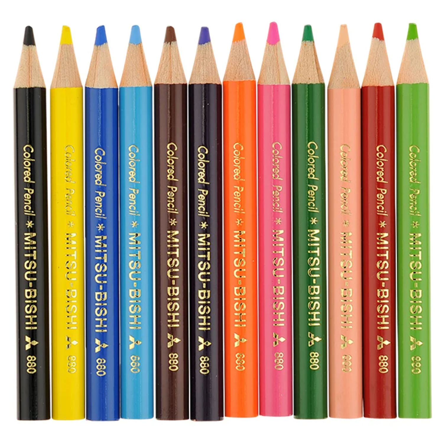 Uni Coloured Pencil Mini (12 piece set)